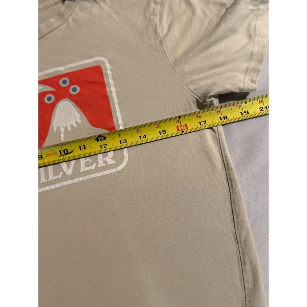 Quiksilver Boys Beige Graphic Logo T-Shirt Size Large 14/16 Short Sleeve Tee - Picture 6 of 7